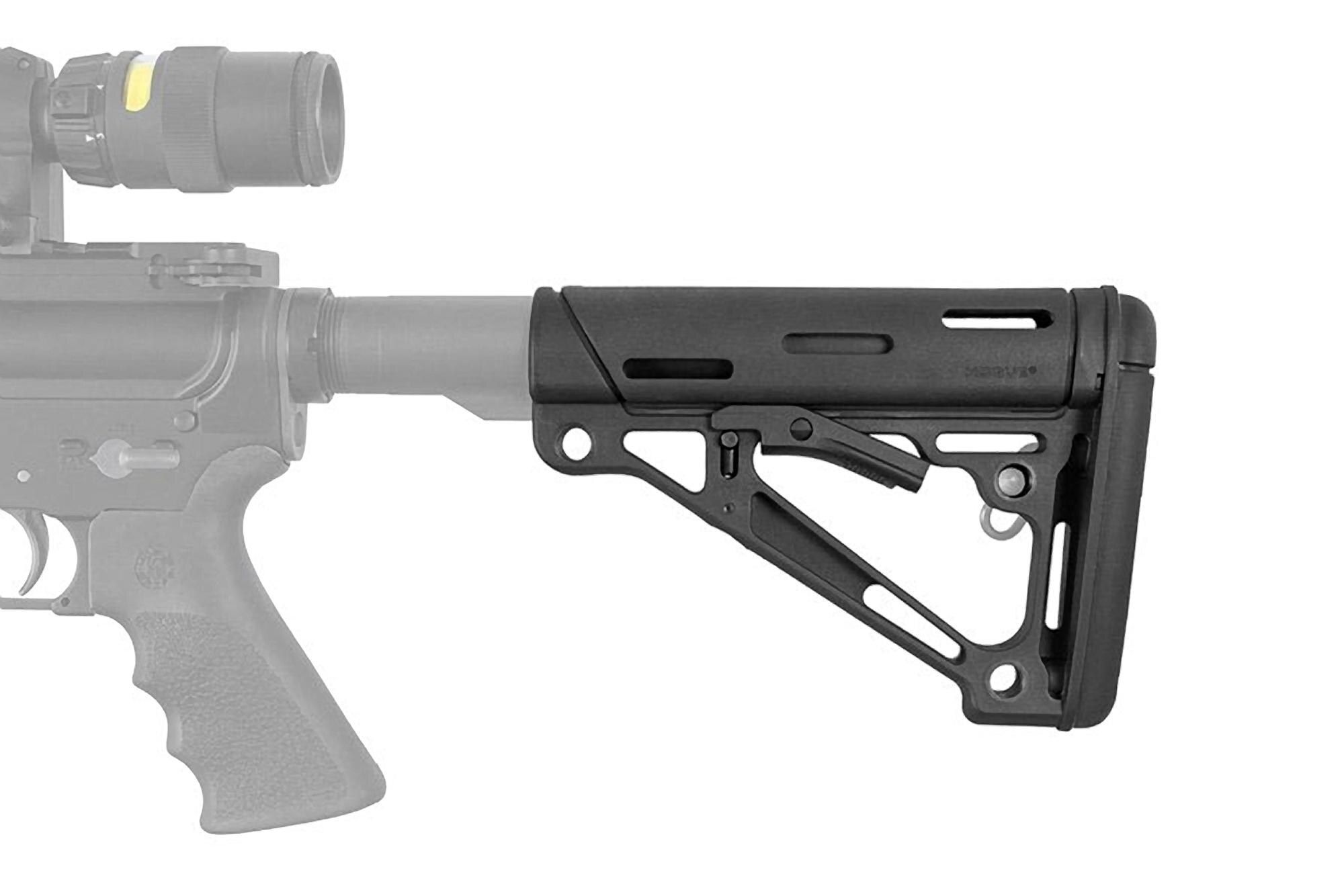 Hogue Mil-Spec OverMolded Collapsible Buttstock - Black